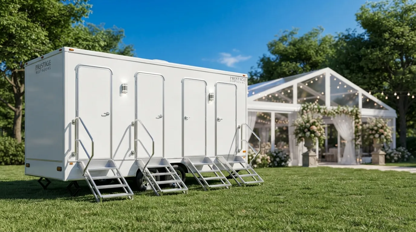 4 stall restroom trailer from our Gresham fleet